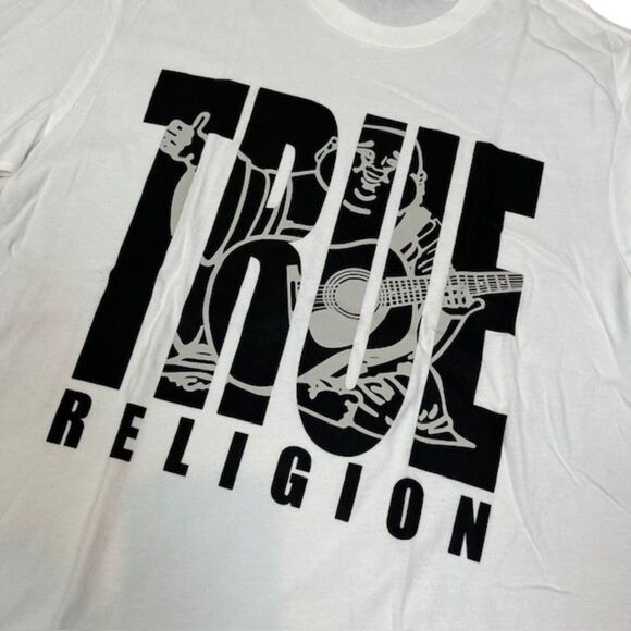 NWOT True Religion Brand Jeans Men's Graphic T-Shirt Tee White Size Medium - Picture 2 of 7